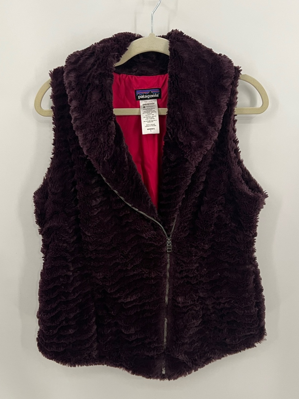 Patagonia Women's Pelage Teddy Vest — Deep Plum